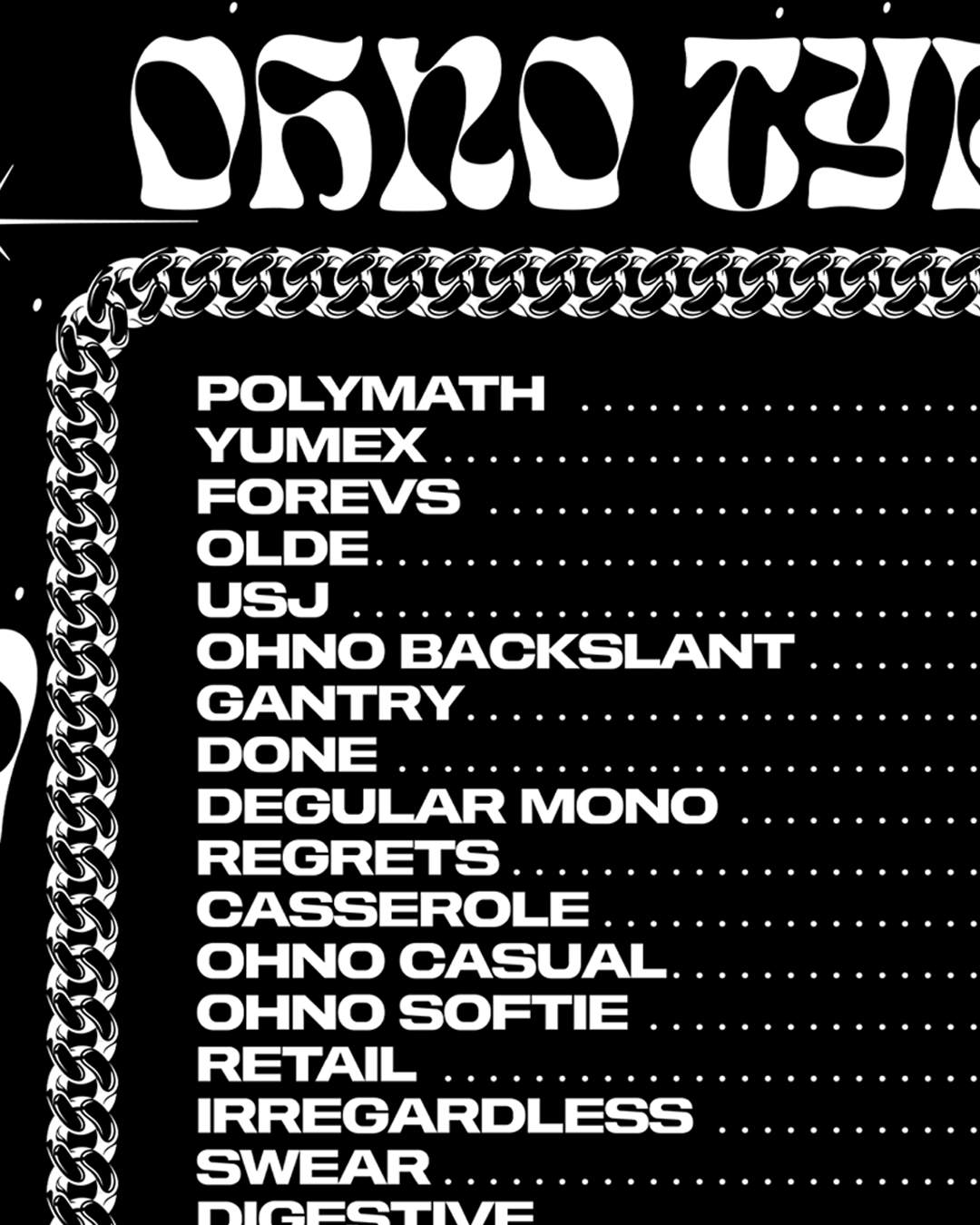 Ohno Type Co. World Tour T-shirt