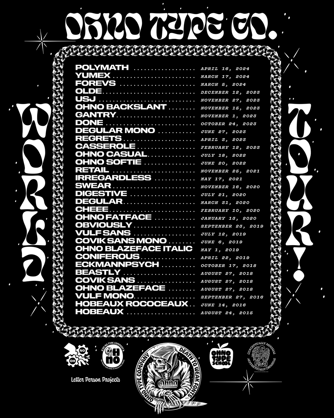 Ohno Type Co. World Tour T-shirt