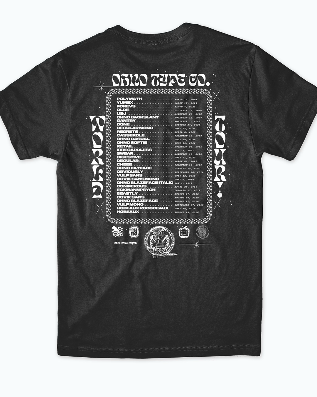 Ohno Type Co. World Tour T-shirt