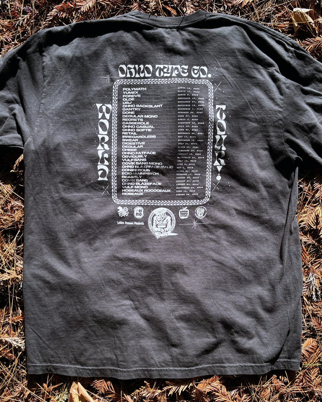 Ohno Type Co. World Tour T-shirt